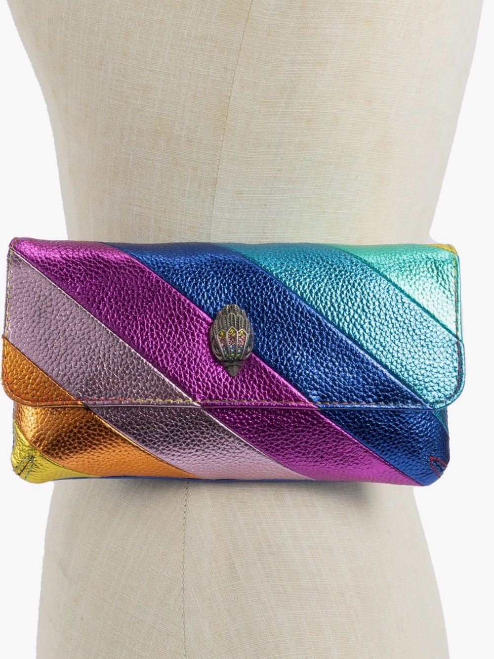 Kurt Geiger Rainbow Metallic Belt Bag